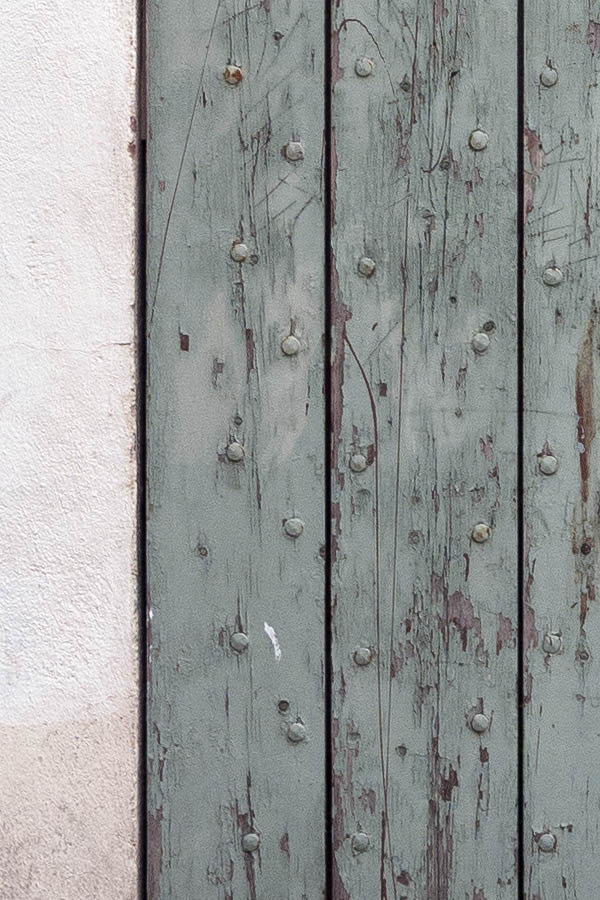 Photo 15358: Worn, teal shutters