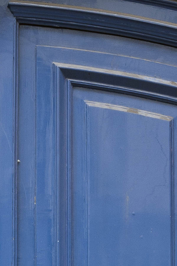 Photo 15614: Formed, panelled, blue gate