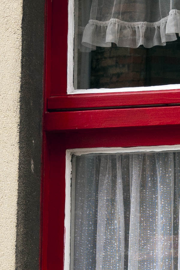 Photo 15846: Red and white window with four panes