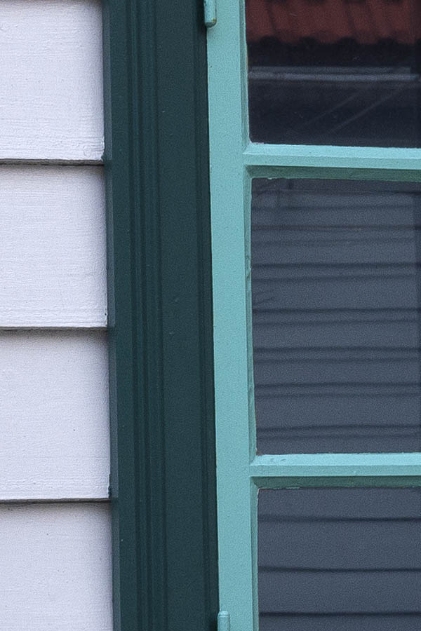 Photo 16869: Two turquoise and green windows with six panes each
