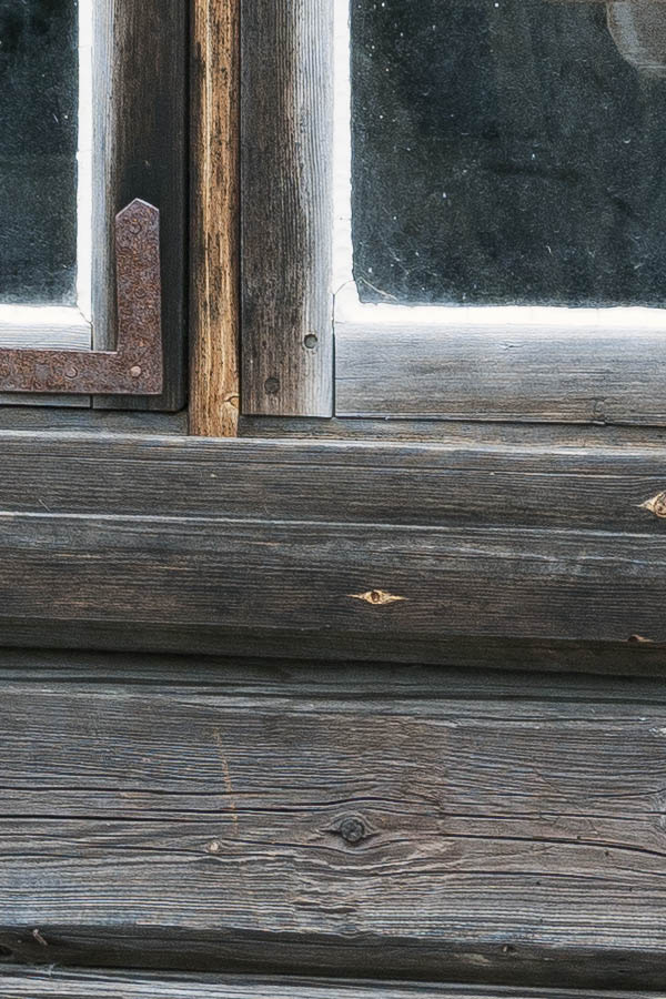 Photo 17394: Oiled window with two frames and six panes