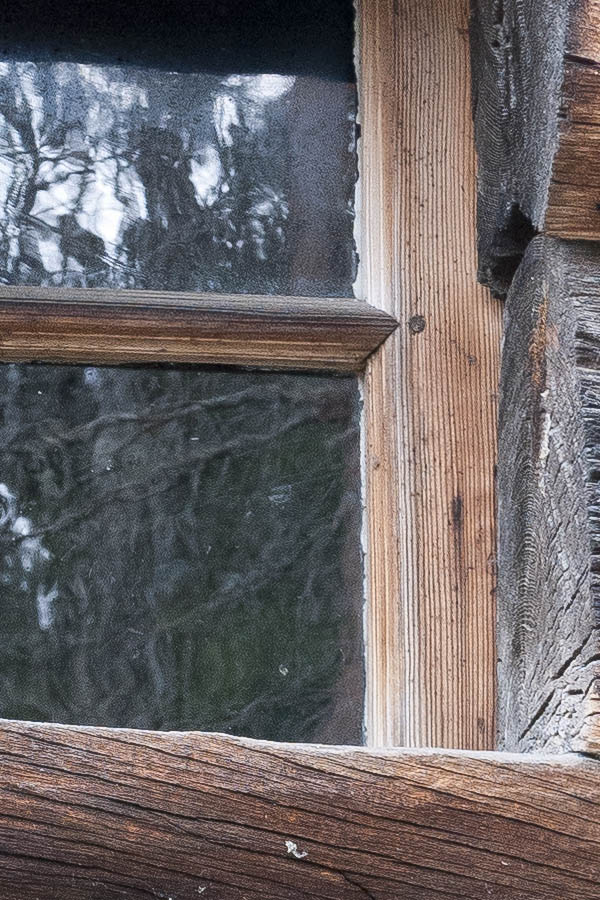 Photo 17420: Tiny, brown window with two panes