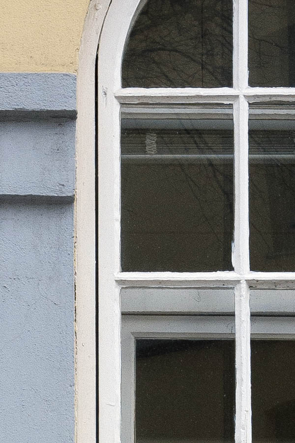 Photo 17600: Two formed, white windows with 15 panes each