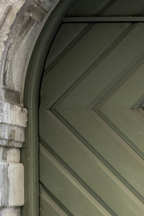 Photo 17780: Formed, light green door 