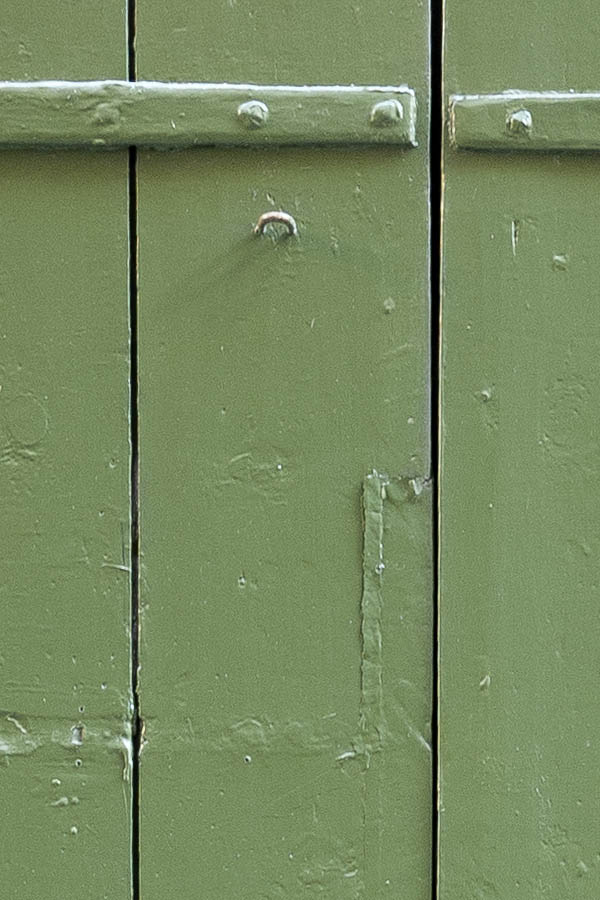 Photo 17861: Green double door of boards