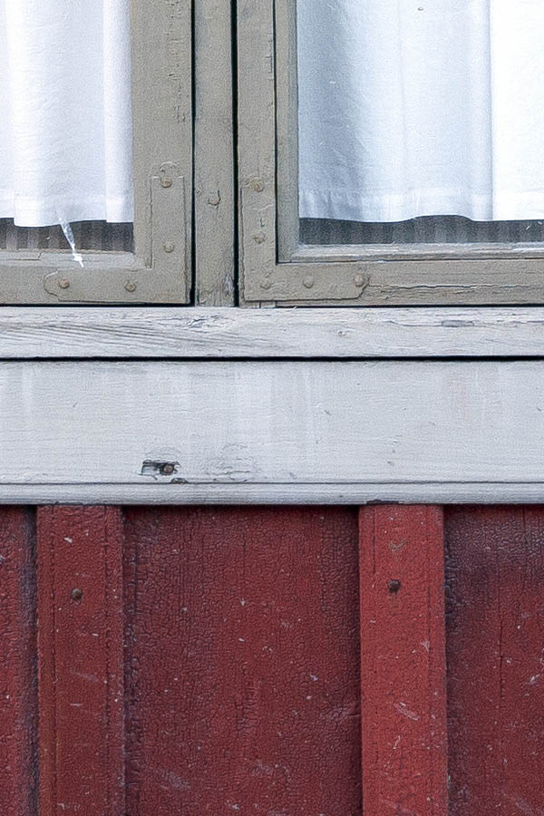 Photo 18125: Grey window with two frames, four panes and carved shutters