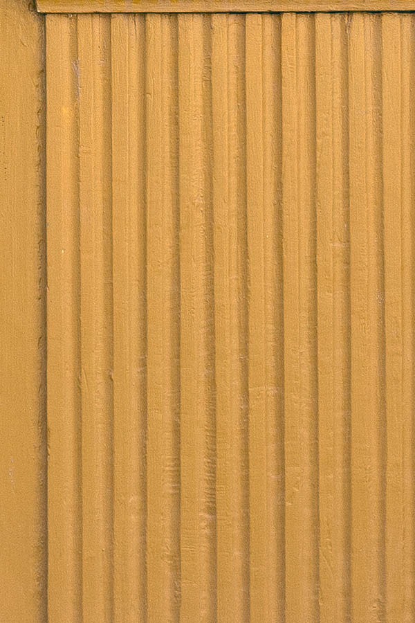 Photo 18234: Panelled, carved, yellow double door in a white frame
