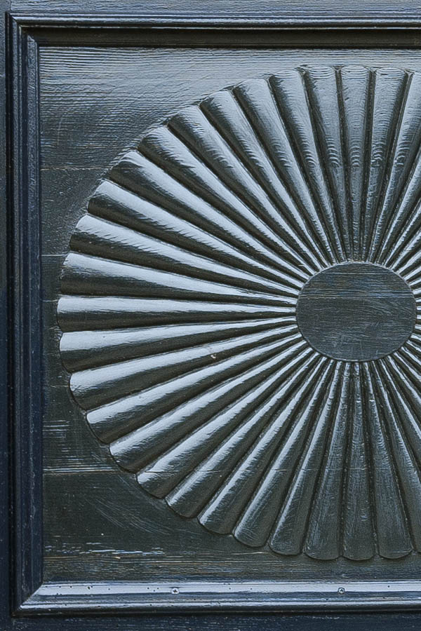 Photo 18382: Panelled, black Simrishamn door with door light