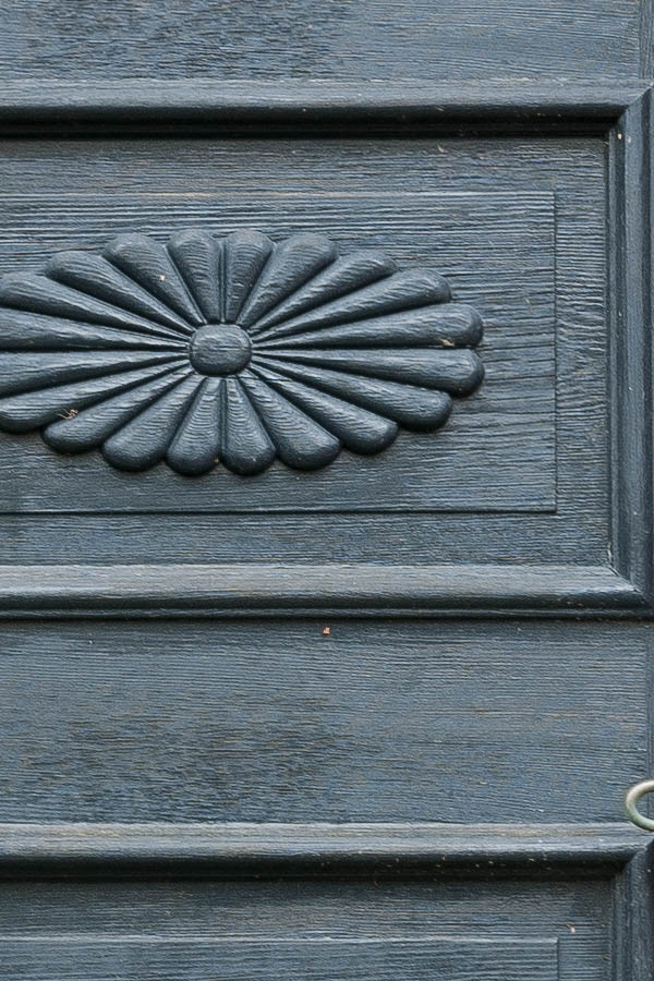 Photo 18434: Panelled, teal Simrishamn door with door light