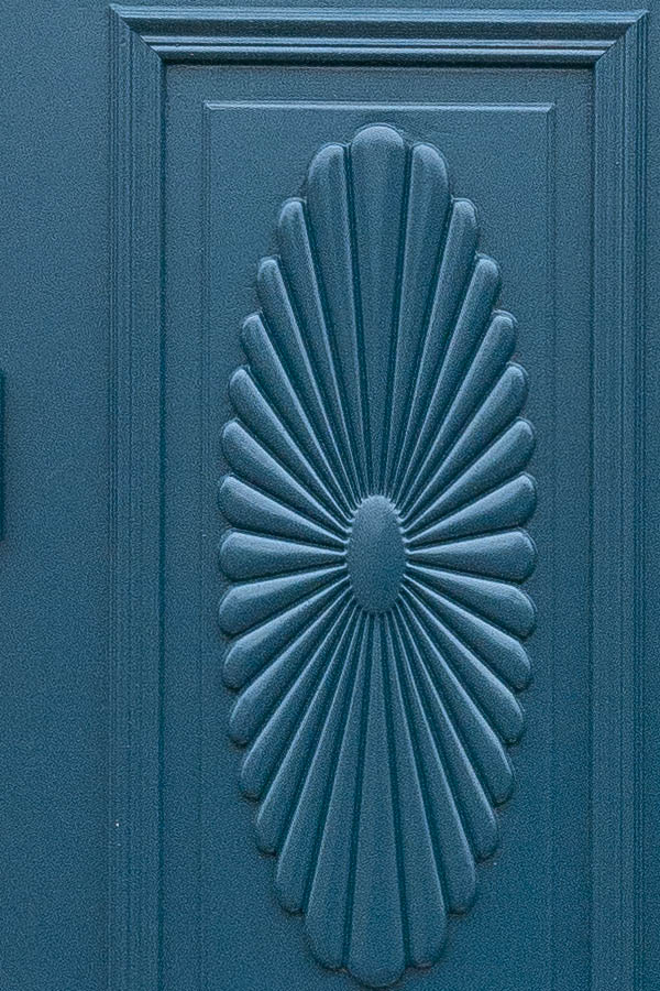 Photo 18546: New, panelled, blue Simrishamn double door with door lights
