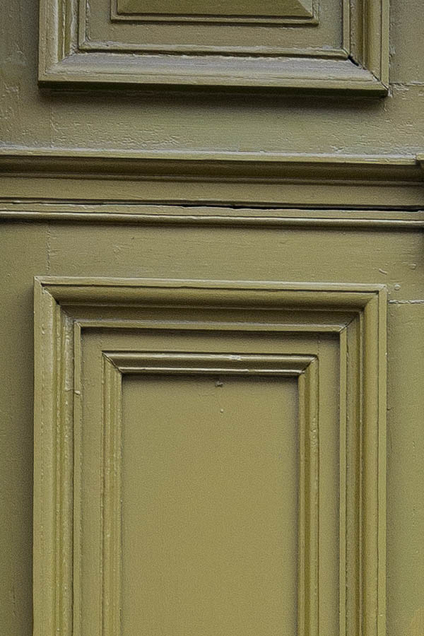 Photo 18594: Panelled, yellow and brown double door