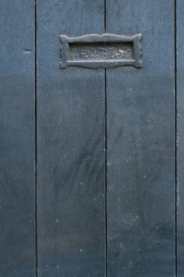 Photo 18848: Formed, teal door of boards