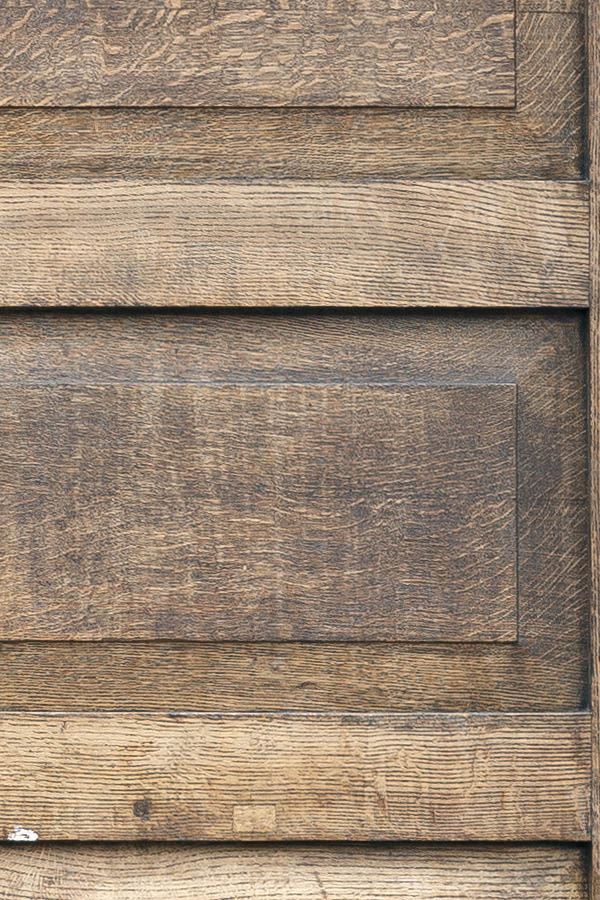 Photo 18940: Worn, panelled, oiled double door