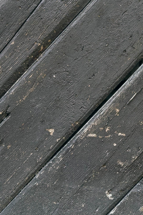 Photo 19458: Little, decayed, formed, brown door of boards
