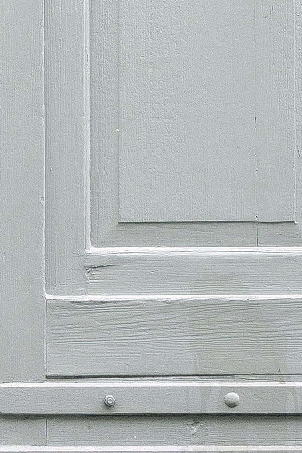 Photo 23831: Panelled, grey gate with four sections and door lights
