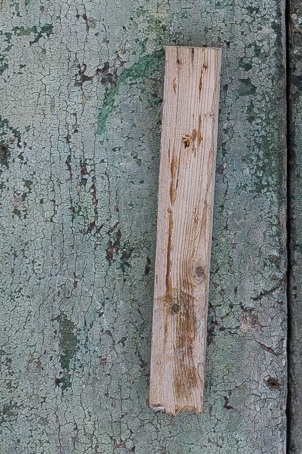 Photo 24244: Decayed, green double door of planks