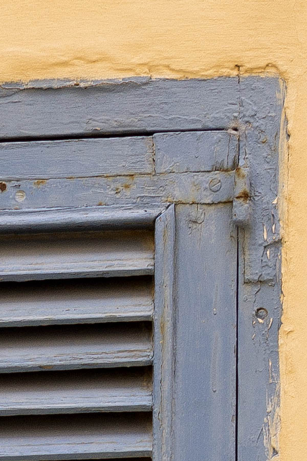 Photo 24309: Grey, shuttered window with two frames