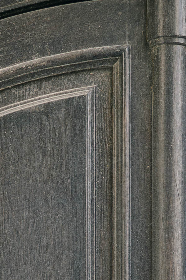Photo 24354: Formed, panelled, black double door