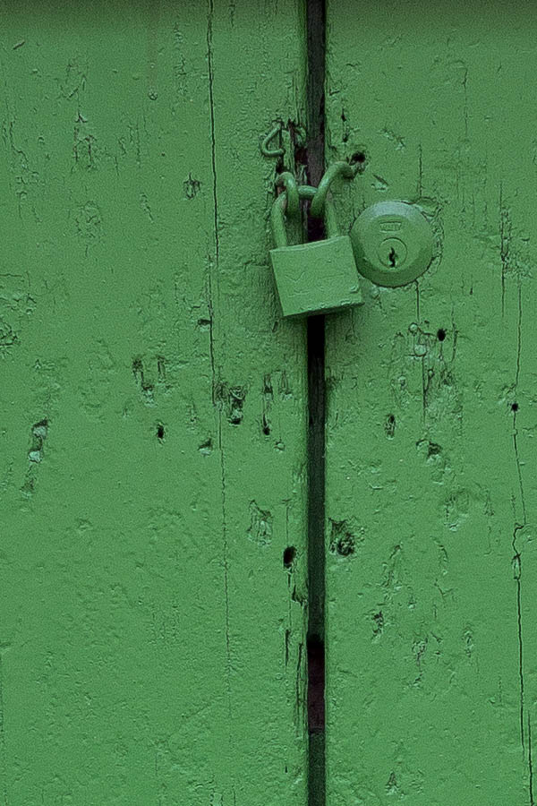 Photo 24474: Green trapdoor made of boards