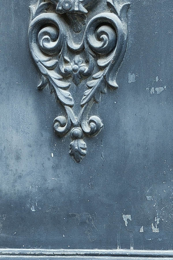 Photo 24481: Panelled, black gate with latticed fan light