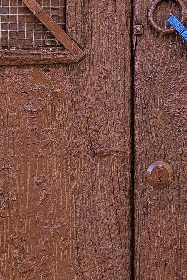 Photo 24702: Red or brown door of planks