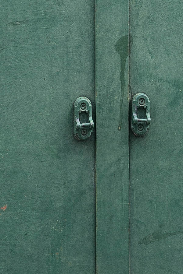 Photo 24897: Formed, green double shutters