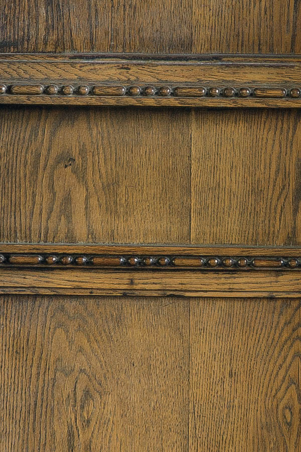 Photo 24918: Panelled, lacquered, carved door