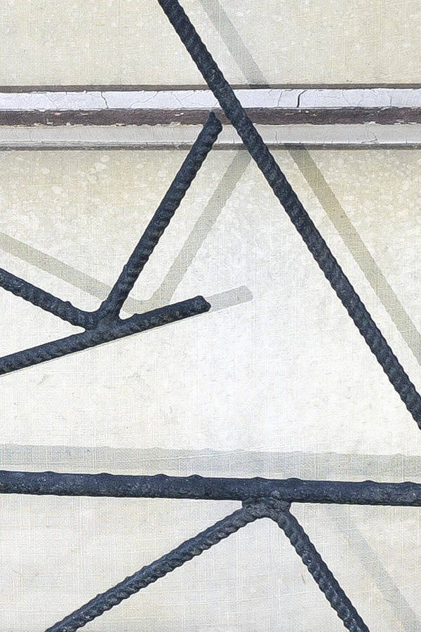 Photo 25974: Decayed, latticed, brown window with two frames and six panes