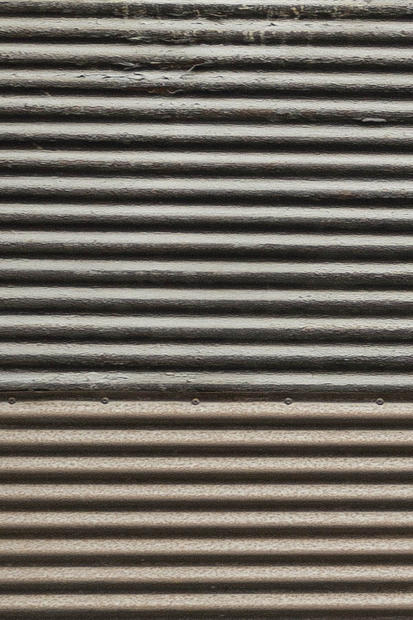 Photo 26022: Door with brown security shutter and barred fan light