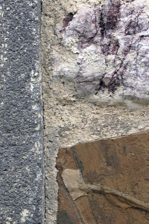 Photo 26653: No window: Grey and yellow remains after a window with lintel