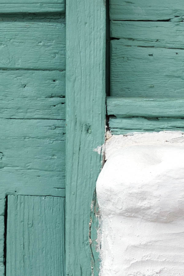 Photo 26749: Light green half-door and shutter made of boards