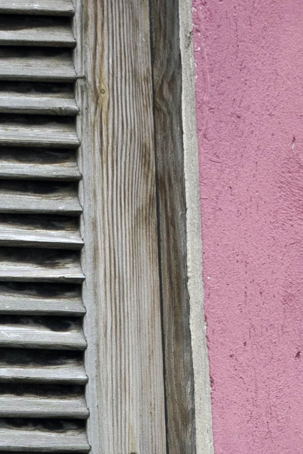 Photo 26920: Unpainted, brown shutters