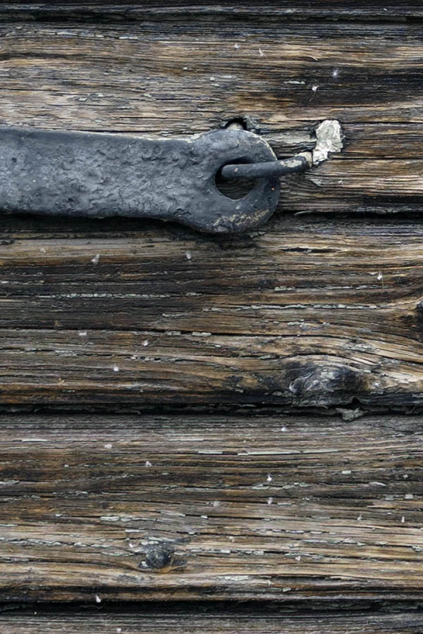 Photo 26964: Worn, oiled and unpainted trapdoor of boards
