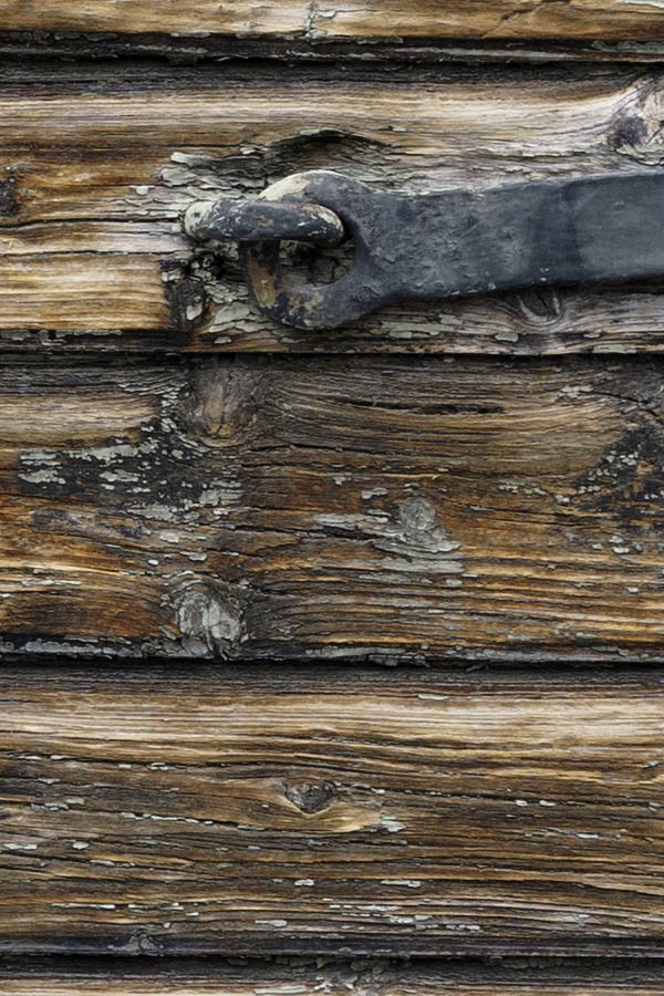 Photo 26967: Worn, oiled and unpainted trapdoor of boards