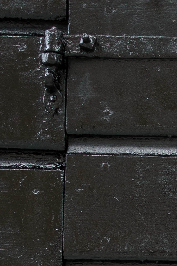 Photo 27077: Black double door of boards