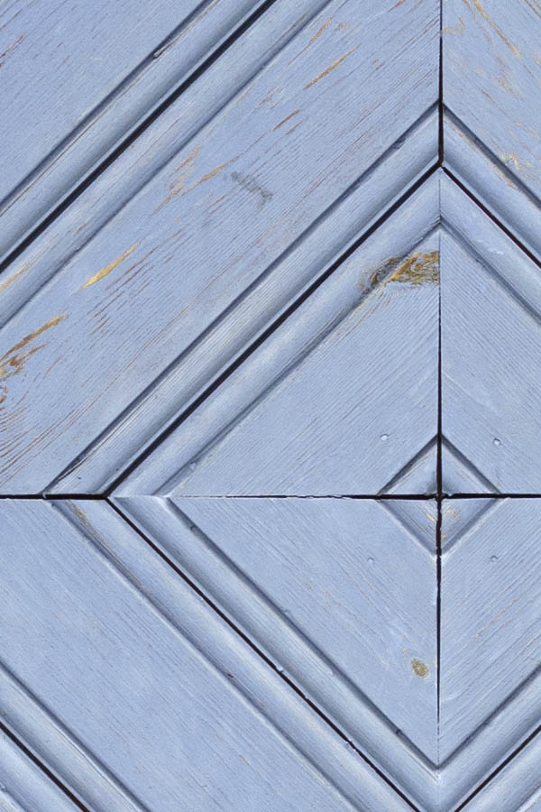 Photo 27097: Light blue door of boards in diamond shape