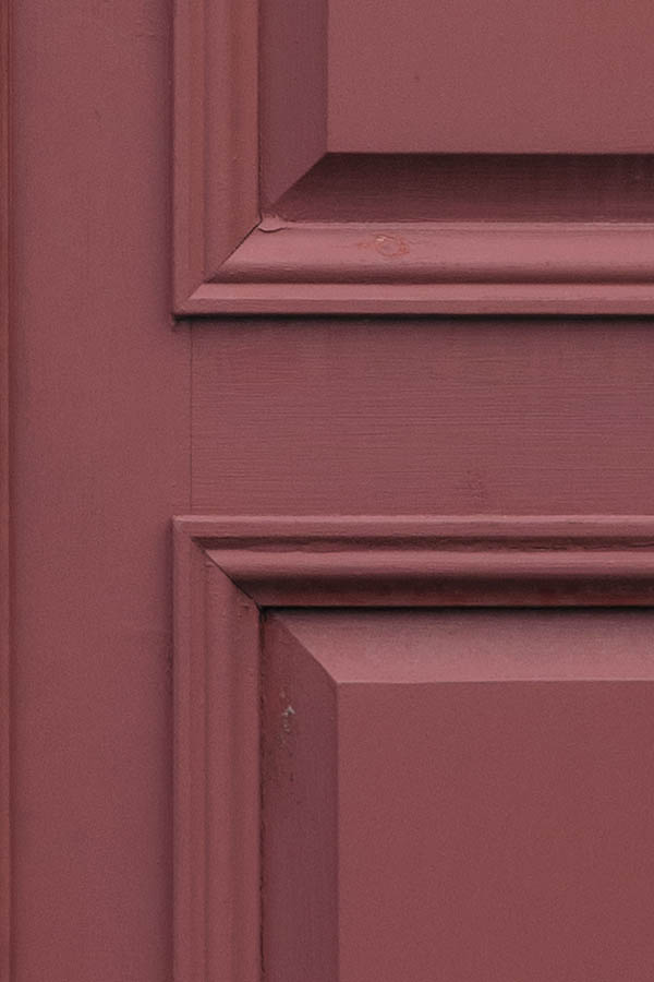 Photo 27136: Panelled, red double door with top light