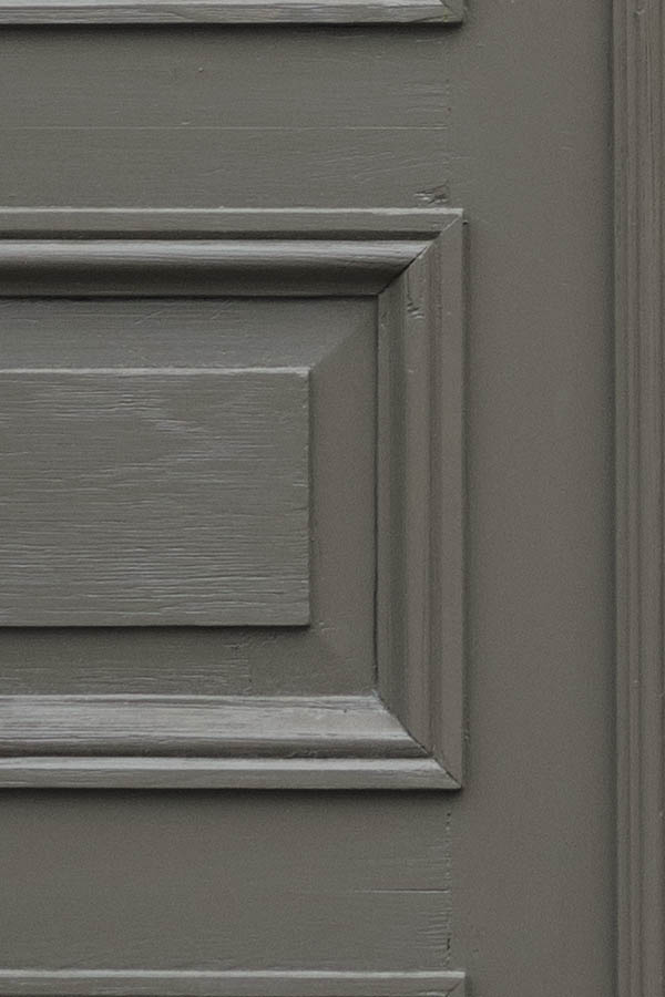 Photo 27166: Panelled, grey double door with top window