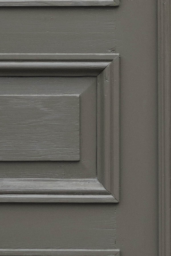 Photo 27166: Panelled, grey double door with top window