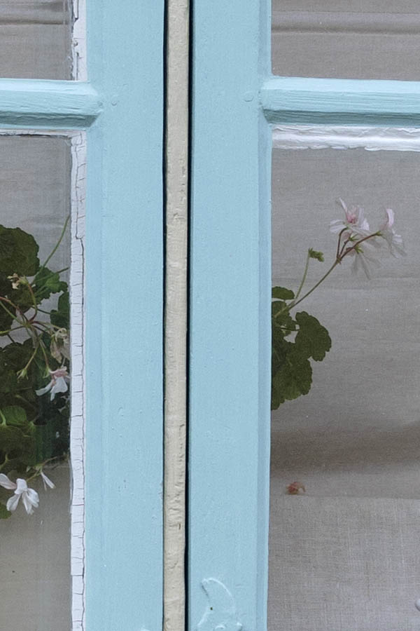 Photo 27196: Light blue window with two frames and six panes in a grey frame