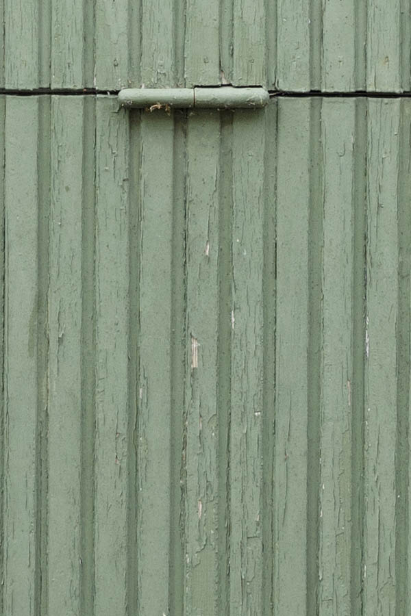 Photo 27198: Green garage door of boards