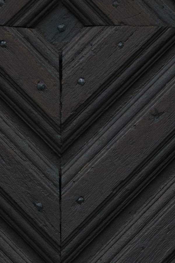Photo 27217: Black door made of boards in diamond shape