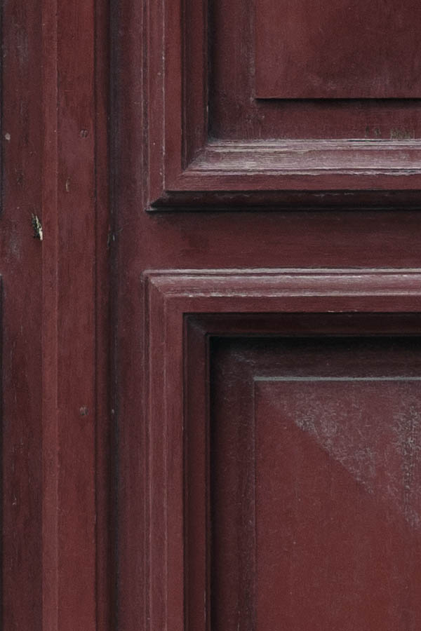 Photo 27288: Brown, panelled, double door with door lights mounted in a white frame