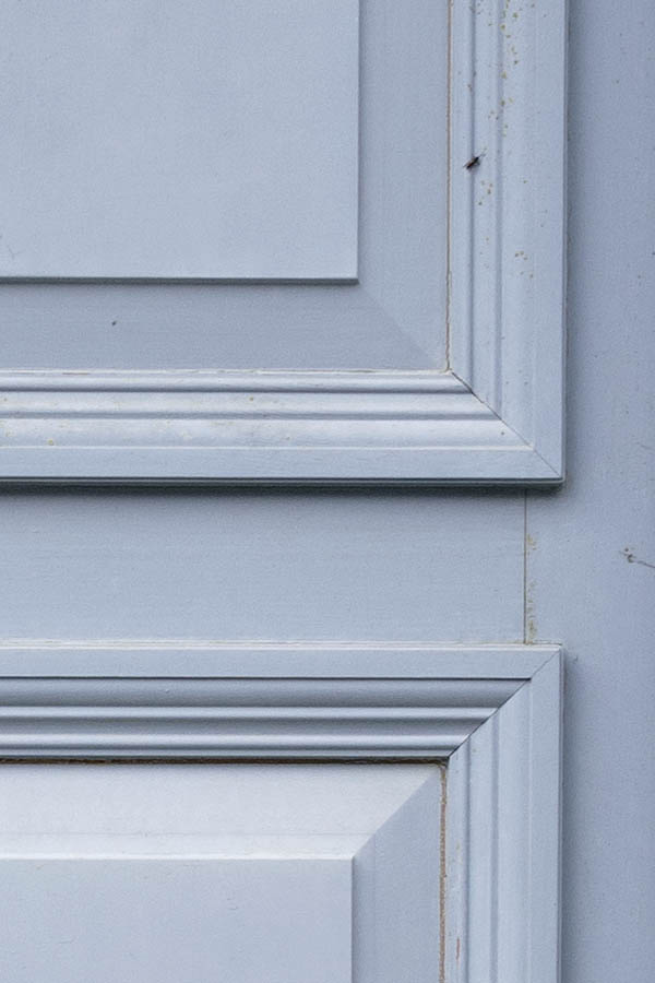 Photo 27303: Light blue, panelled, double door with top window