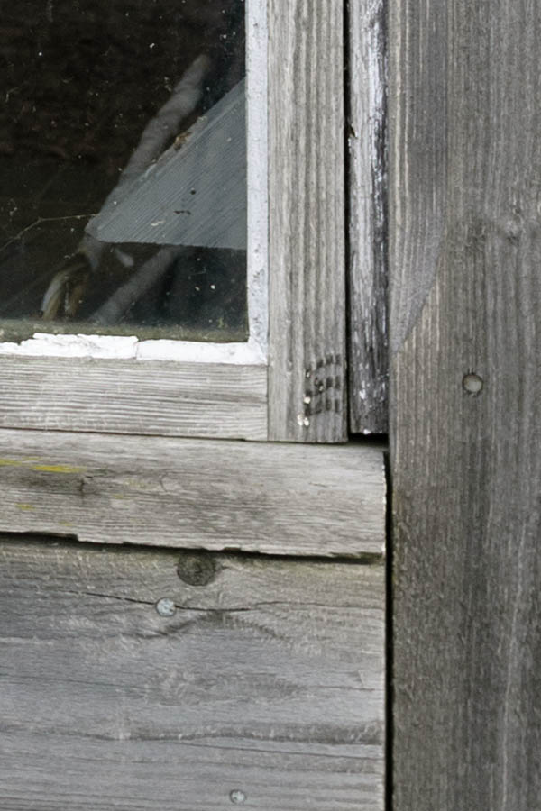 Photo 27345: Unpainted, grey window with two frames and six panes