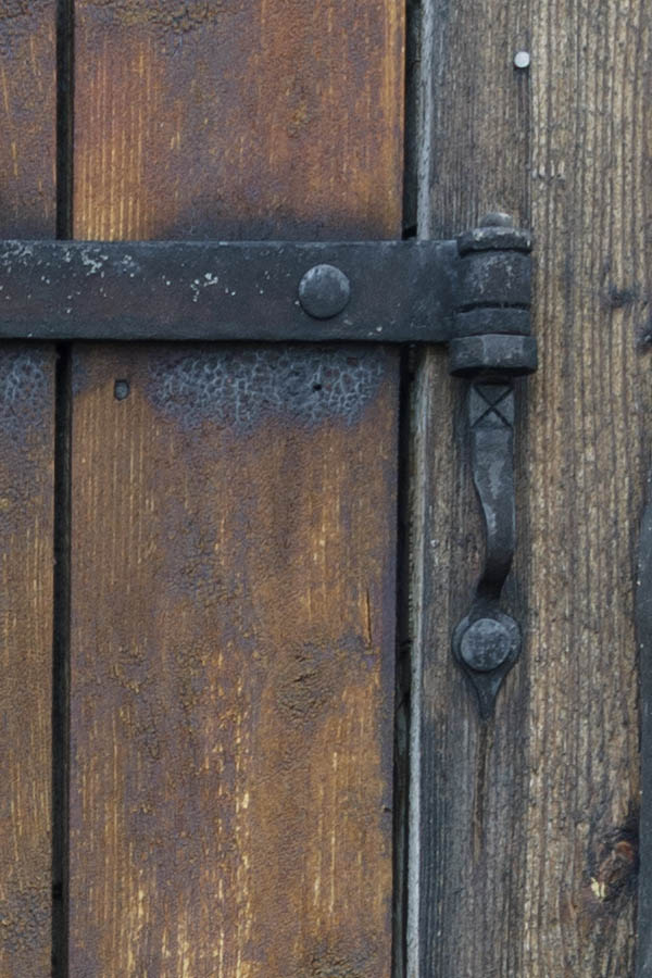 Photo 27350: Worn, oiled door of boards 