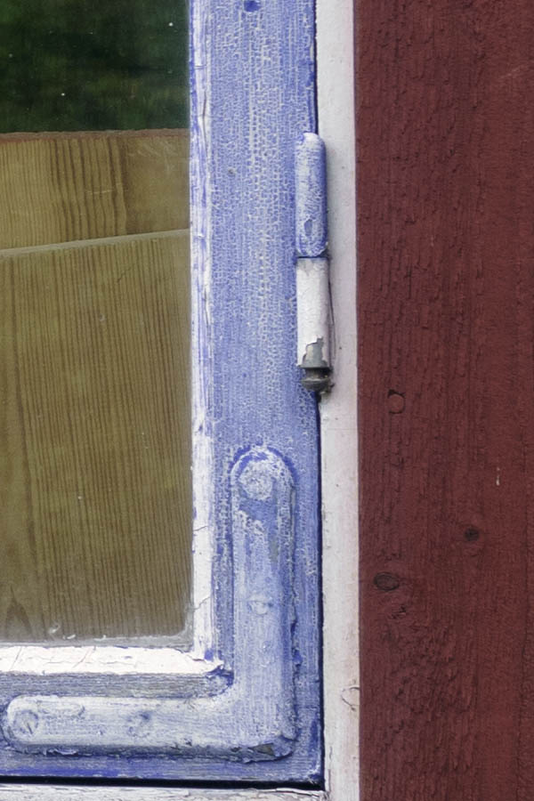 Photo 27351: Worn, violet window with four panes