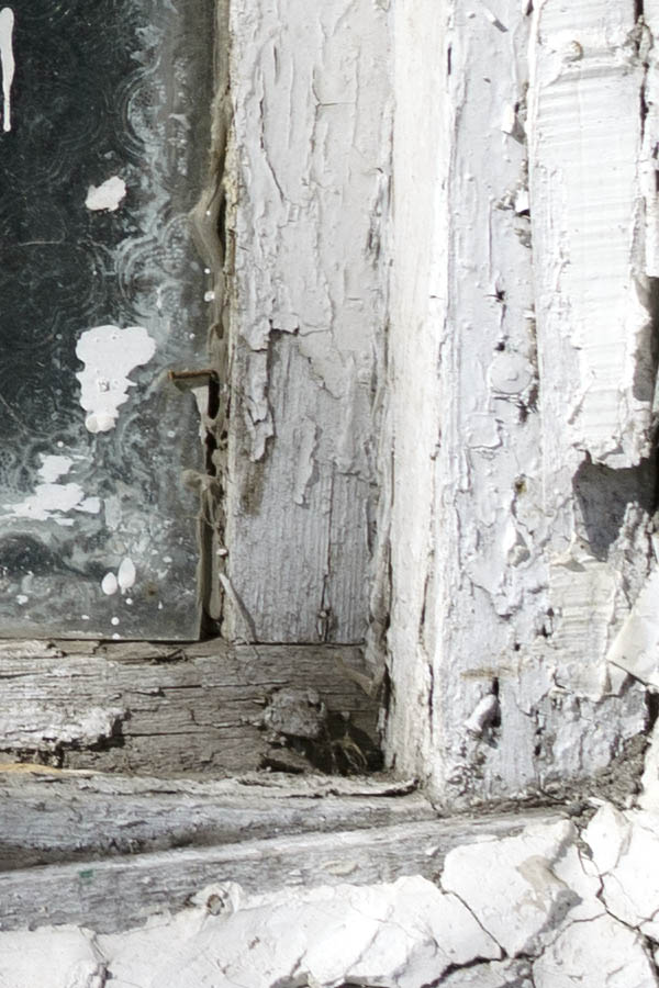 Photo 27379: Little, worn, white window