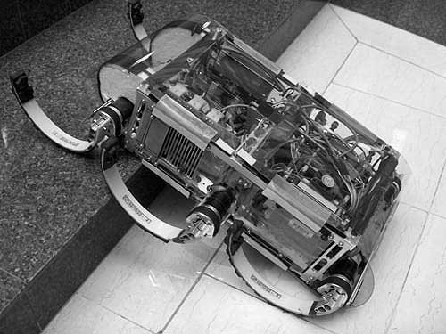 Figure 5: A mechanical cockroach climbing stairs