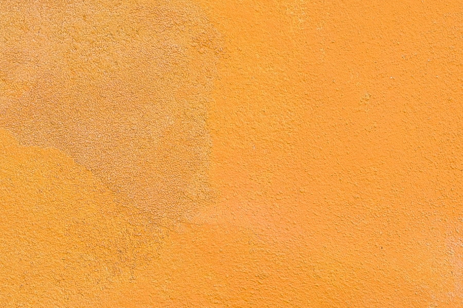 Photo 25376: Orange, plastered wall with a rectangular hole